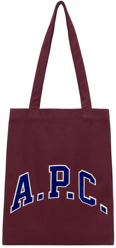 A.P.C. Burgundy Lou University Tote