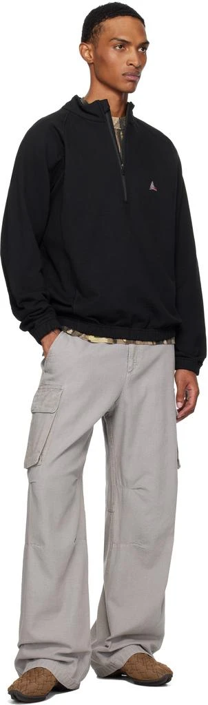 ROA Black Heavy Half Zip Sweatshirt 4