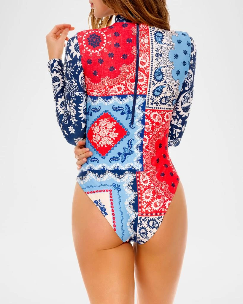 Agua Bendita Mei Atma Rashguard One-Piece Swimsuit 3