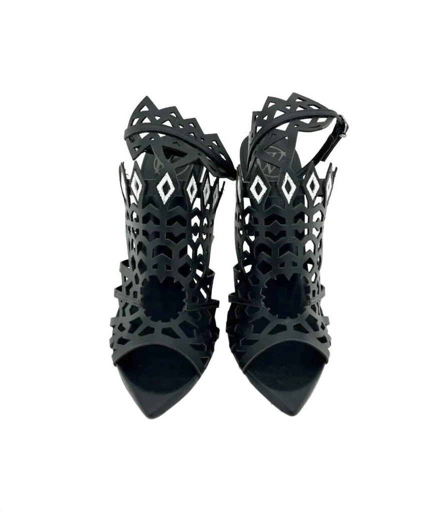 Werner Werner - Women's Laser Cut Ankle Strap Open Toe Stiletto Heels 4