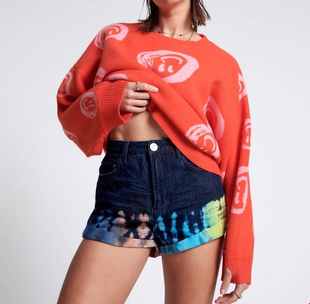 One Teaspoon One Teaspoon - Paint Dip High Waist Denim Shorts