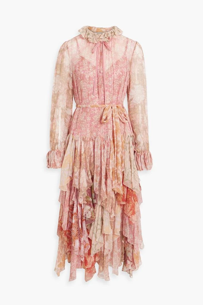 Zimmermann Ruffled floral-print silk-georgette midi dress 1