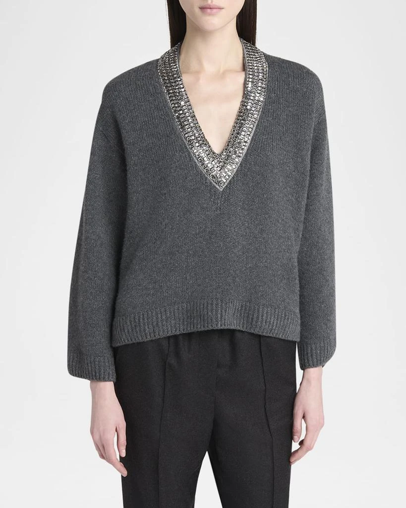 Tom Ford Embellished V-Neck Cashmere Sweater 4
