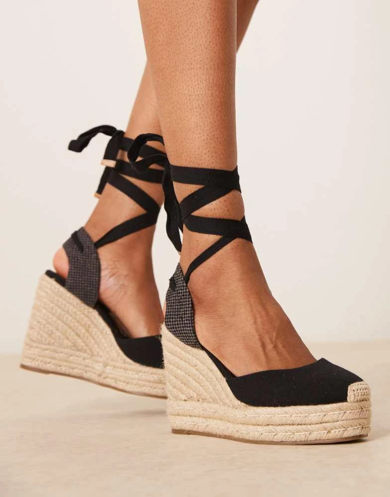 ASOS ASOS DESIGN Tyra closed toe wedges in black 1