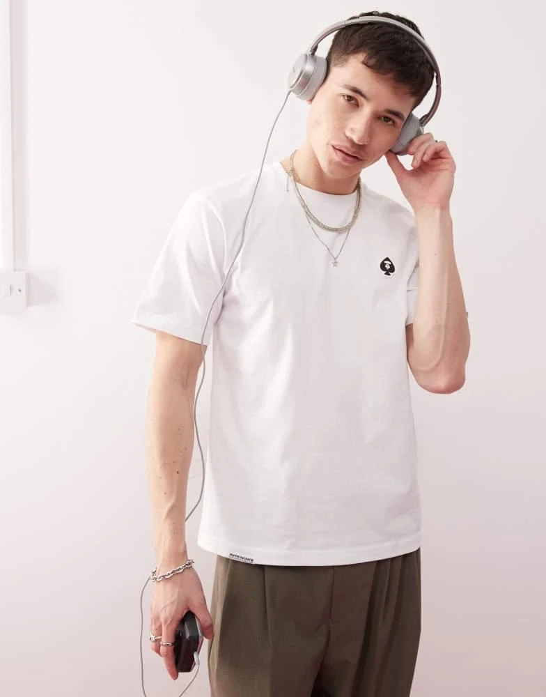 AAPE Aape by A Bathing Ape spades logo t-shirt in white 1
