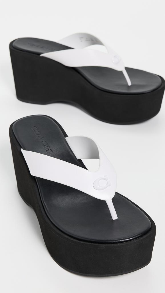 Coach Sculpted C Platform Flip Flops - Slippers - Free
