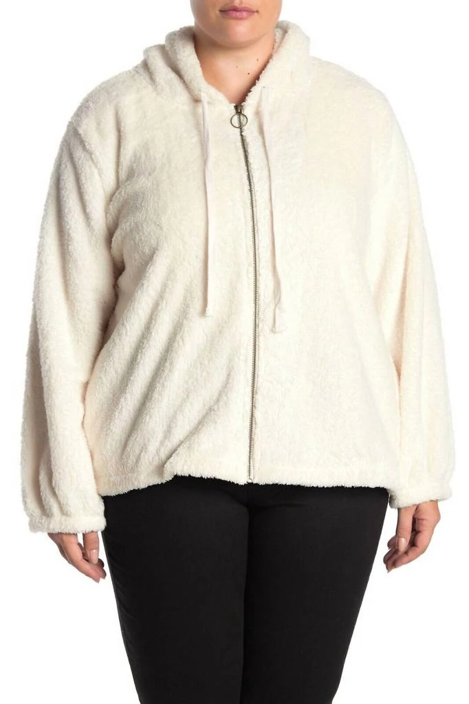 Bobeau Bobeau - Faux Fur Front Zip Ultra Plush Soft Hoodie 2