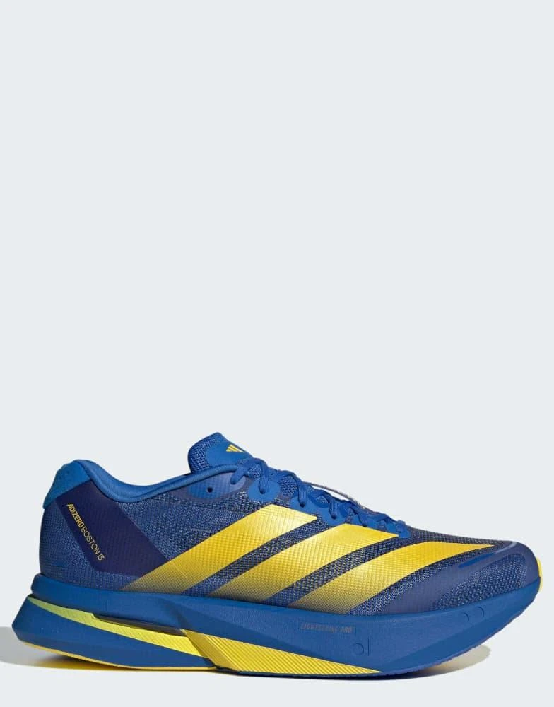 Adidas adidas performance Adizero boston 13 shoes in blue / yellow / core black