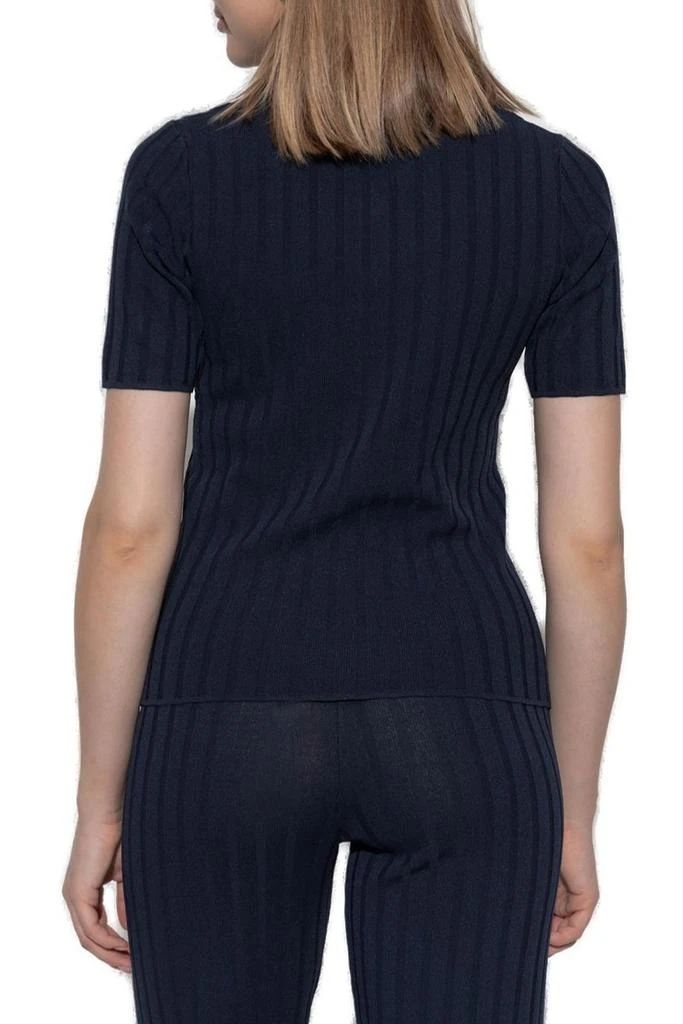 Sporty & Rich Sporty & Rich Logo Embroidered Short-Sleeved Polo Top 3