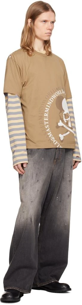 mastermind WORLD Tan MW Flash T-shirt 4