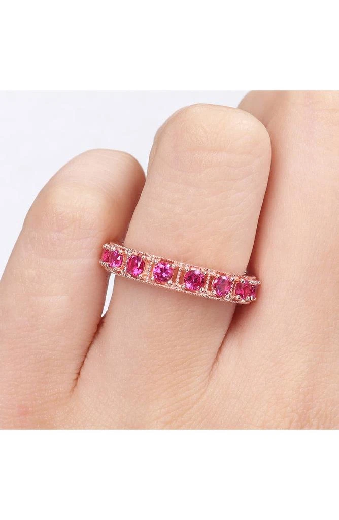 DELMAR Sterling Silver Created Ruby Ring 2