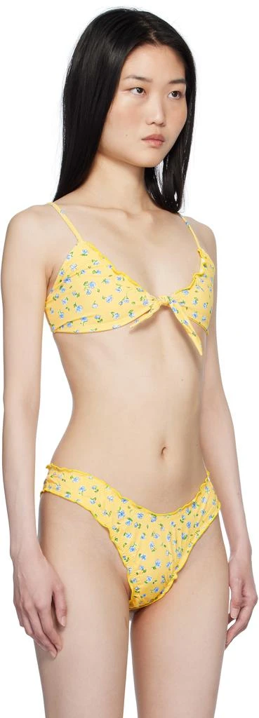 Frankies Bikinis Yellow Maison Floral Skimpy Bikini Top 2
