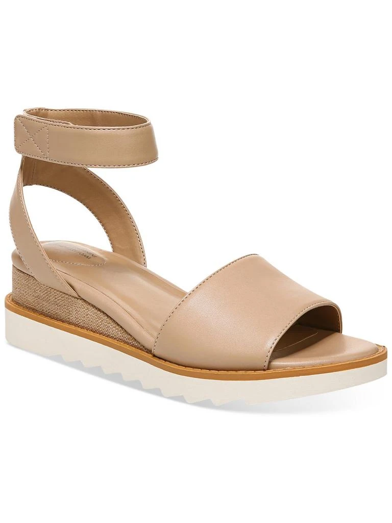 Giani Bernini Constancia Womens Faux Leather Peep-Toe Wedge Sandals 4