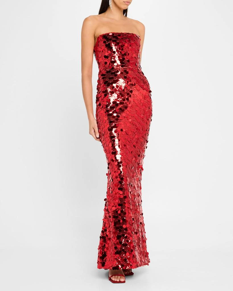 BRONX AND BANCO Farah Strapless Sequin Column Gown 4