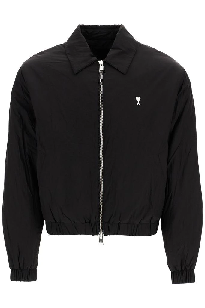 AMI Crumpled Canvas Bomber Jacket 1