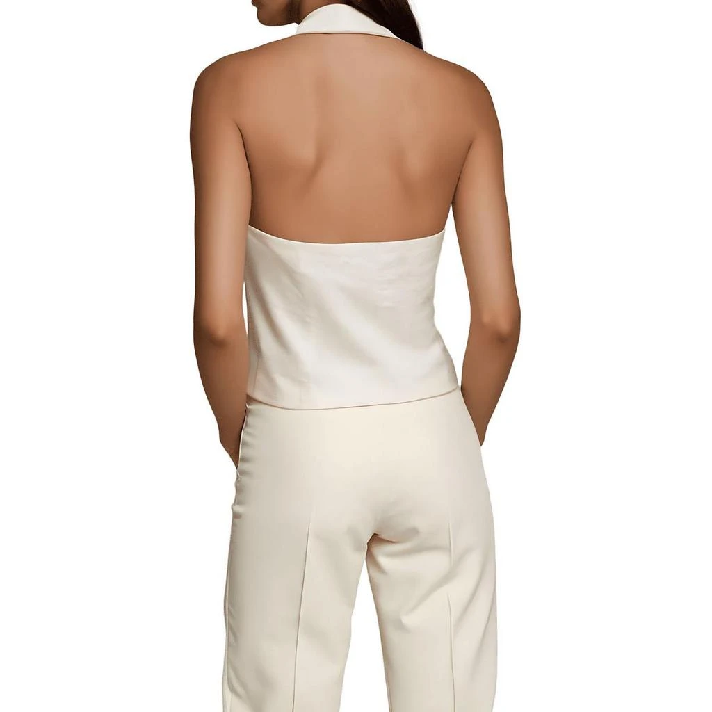 DKNY Womens Button Linen Halter Top 3
