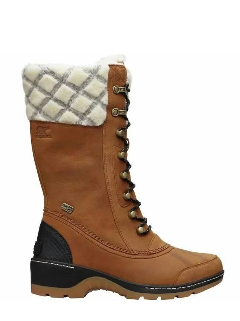SOREL Women's Whistler Tall Winter Boots In Camel Brown/black 1