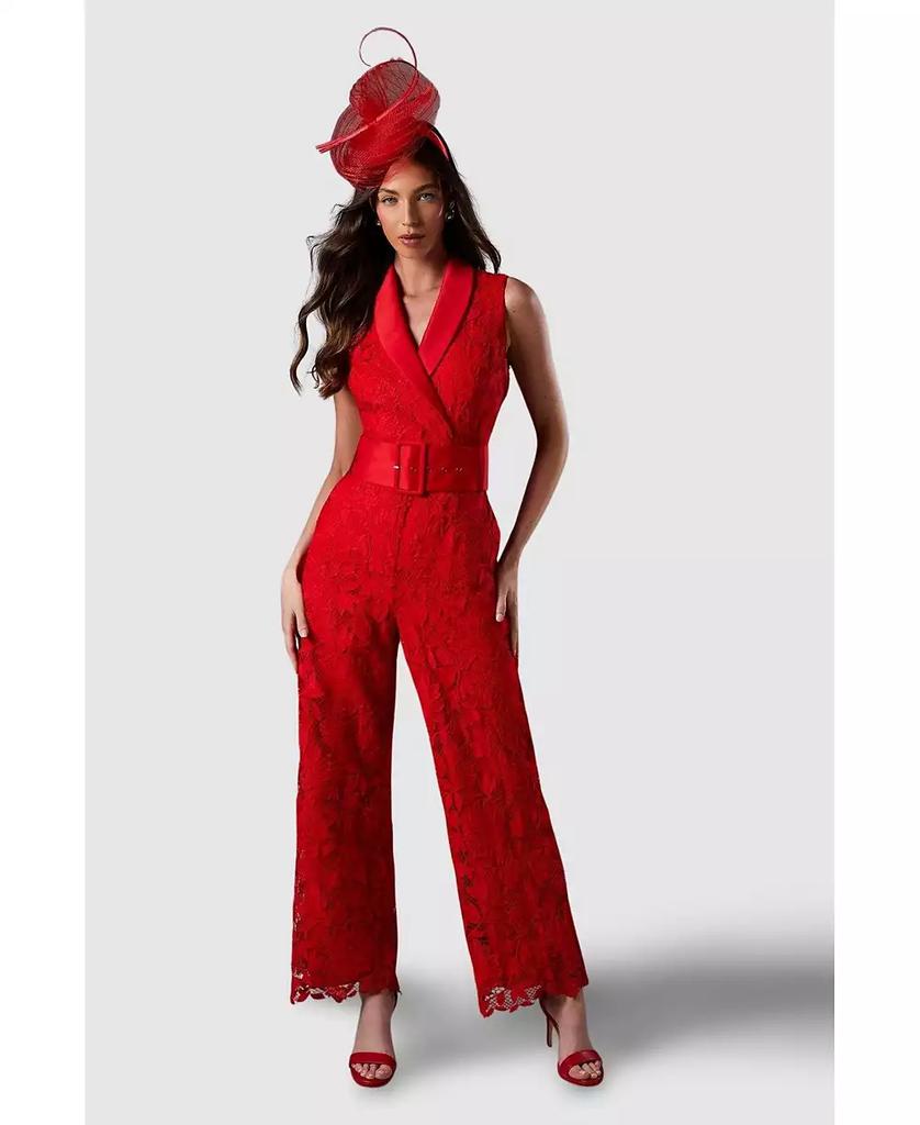 Coast Women's Lisa Lace Belted Jumpsuit