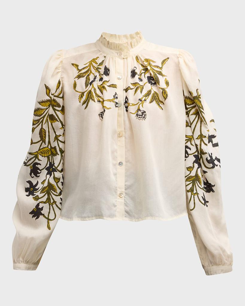 Alix of Bohemia Annabel Olive Lily Valley Shirt