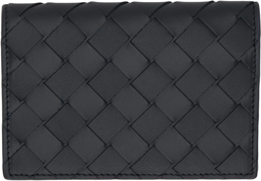Bottega Veneta Black Intrecciato Passport Holder 1