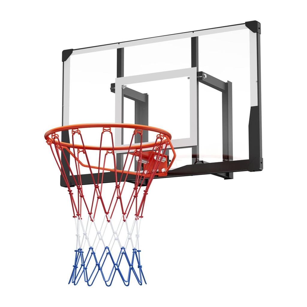 VVOR Wall Mount Basketball Hoop, 44-inch PC Backboard Mounted Basketball Hoop Outdoor with Solid Steel, 0.08 inch Thickened Backboard, Thickened Woven Nylon Basketballs Net, Indoor 
Outdoor Use