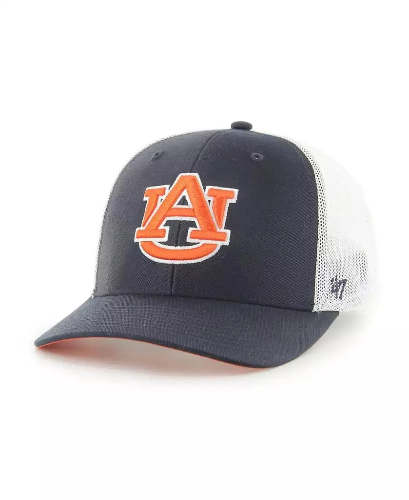 47 Brand Men's Navy and White Auburn Tigers Basic Two-Tone Trophy Flex Hat 1