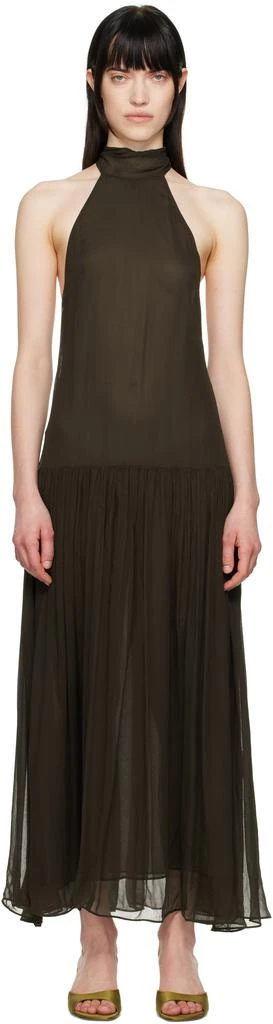 chinese dress ladies Inka Strapless Maxi Dress Taupe Curve main image 1