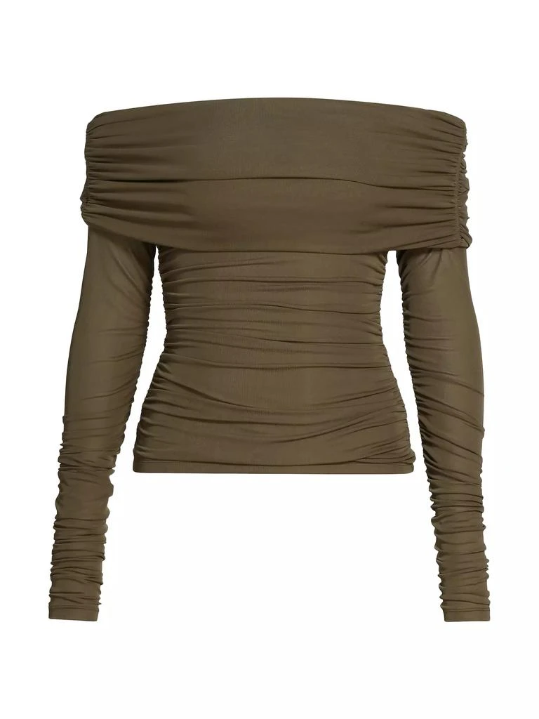 Ronny Kobo Harley Ruched Off-The-Shoulder Top 1