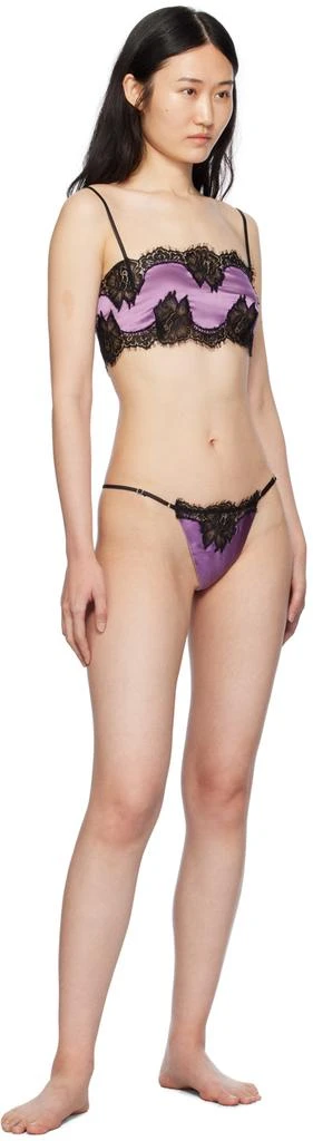 Fleur du Mal Purple Lace Thong 4