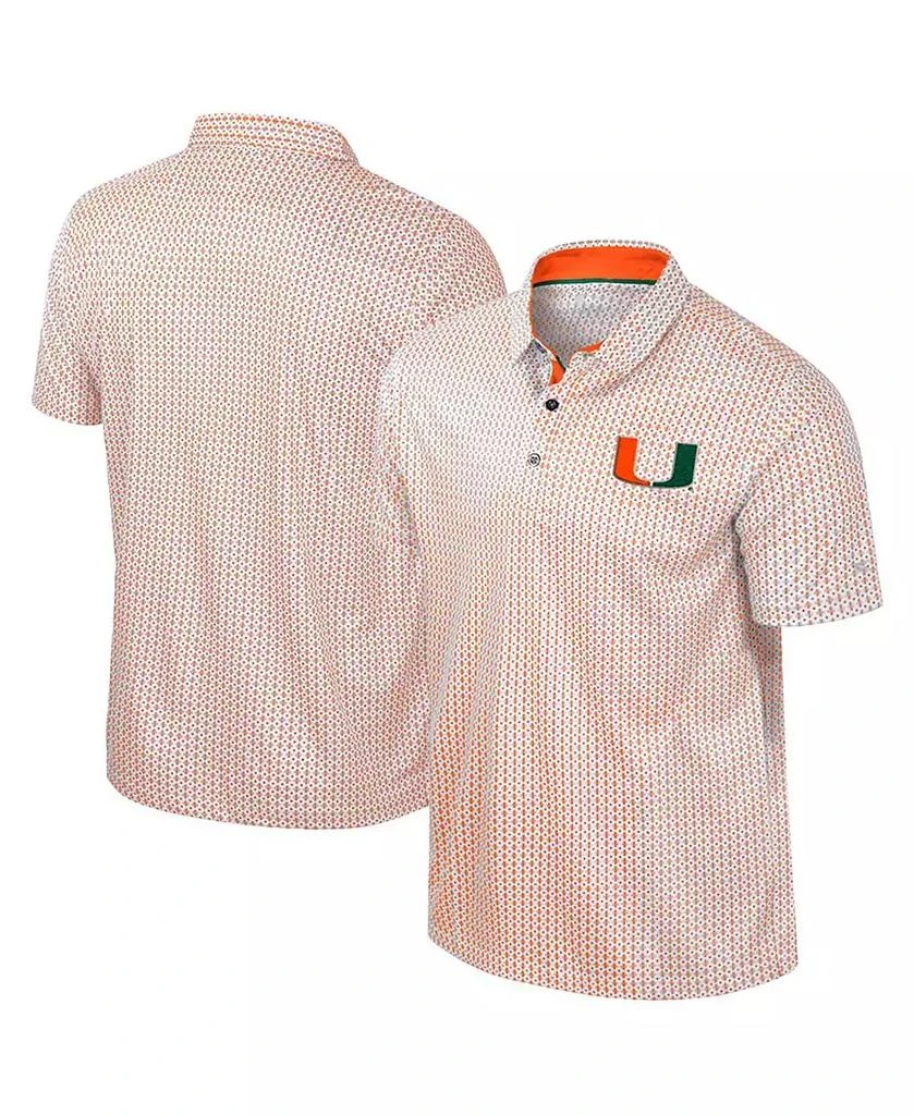 Colosseum Men
s Orange Miami Hurricanes Big Tall Marty Rival Polo Shirt 1