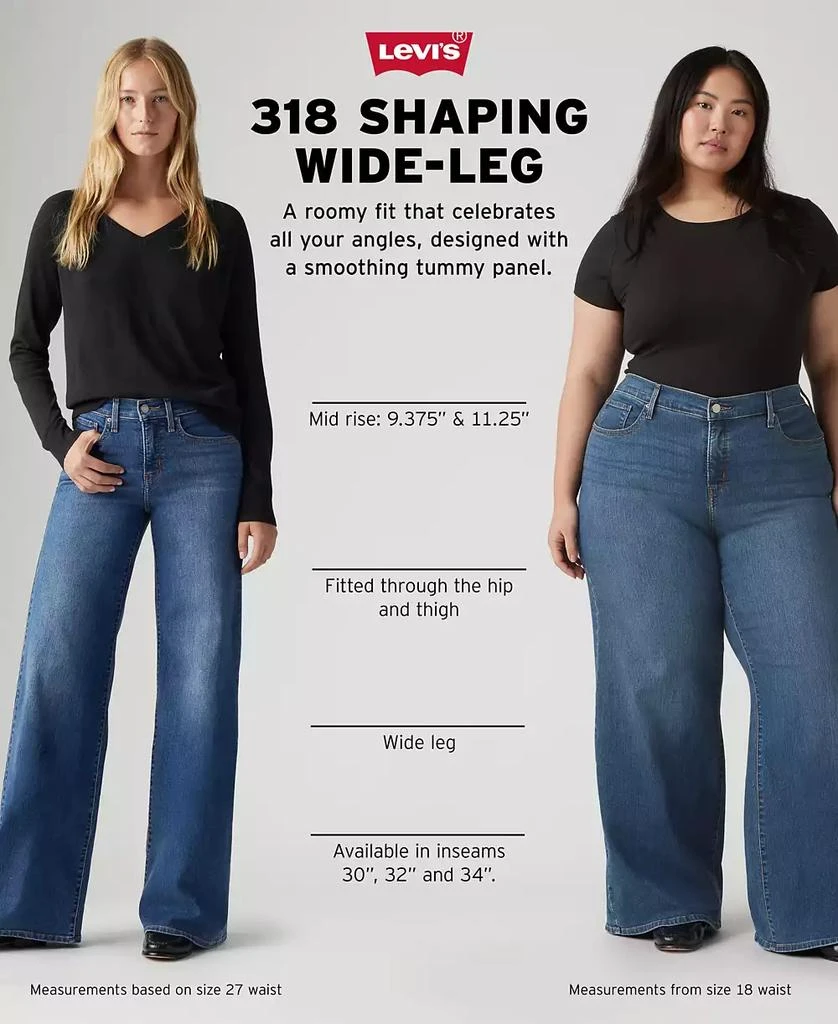 Levi's Women's 318 Shaping Stellar-Stretch Wide-Leg Jeans, 24- 8