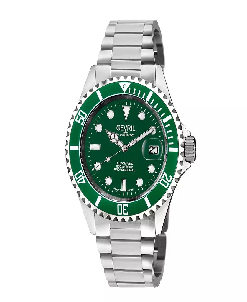 Gevril Men's Wallstreet Silver-Tone Stainless Steel Watch 43mm 1