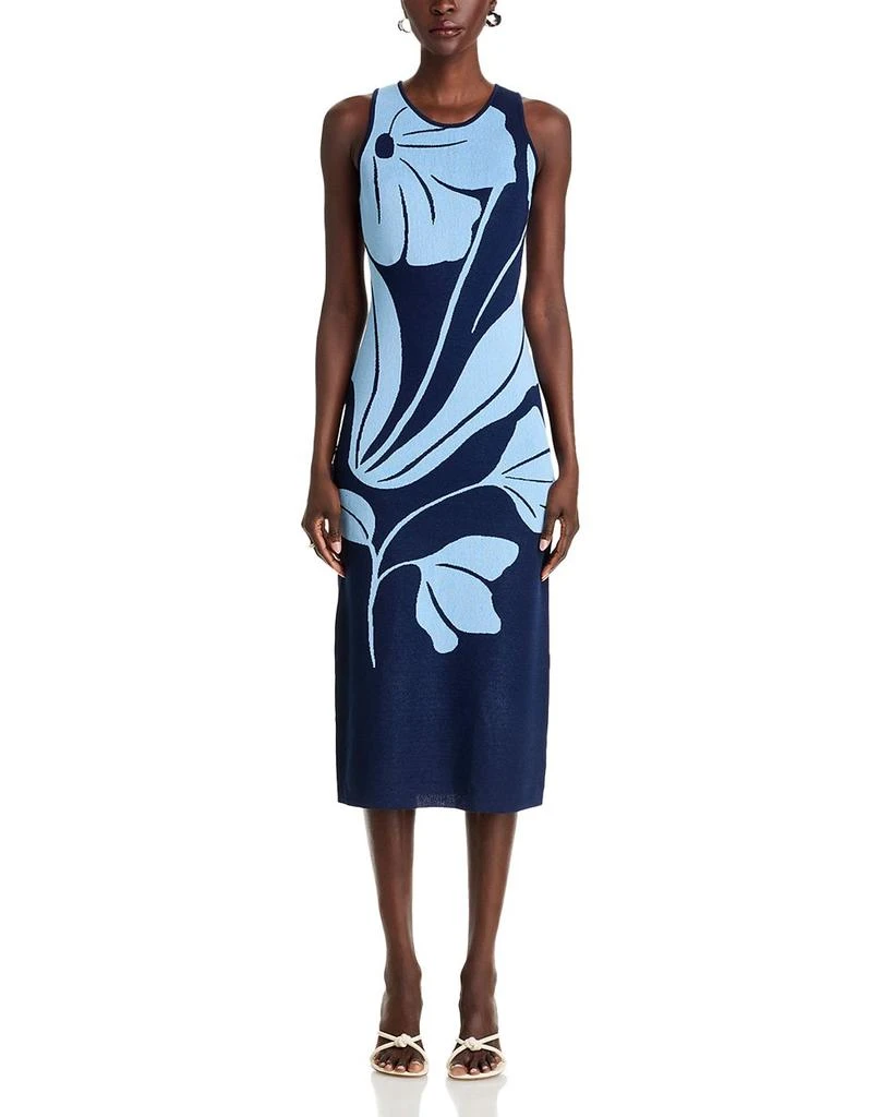 Tahari Exploded Floral Midi Dress 7