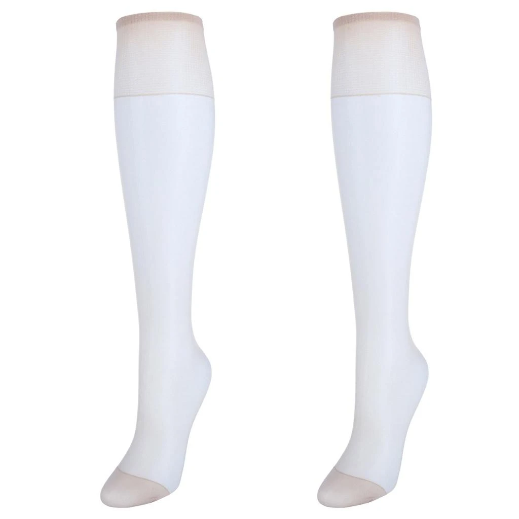 Hanes Women's Silk Reflections Sheer Knee Highs Reinforced Toe (2 Pack) 2