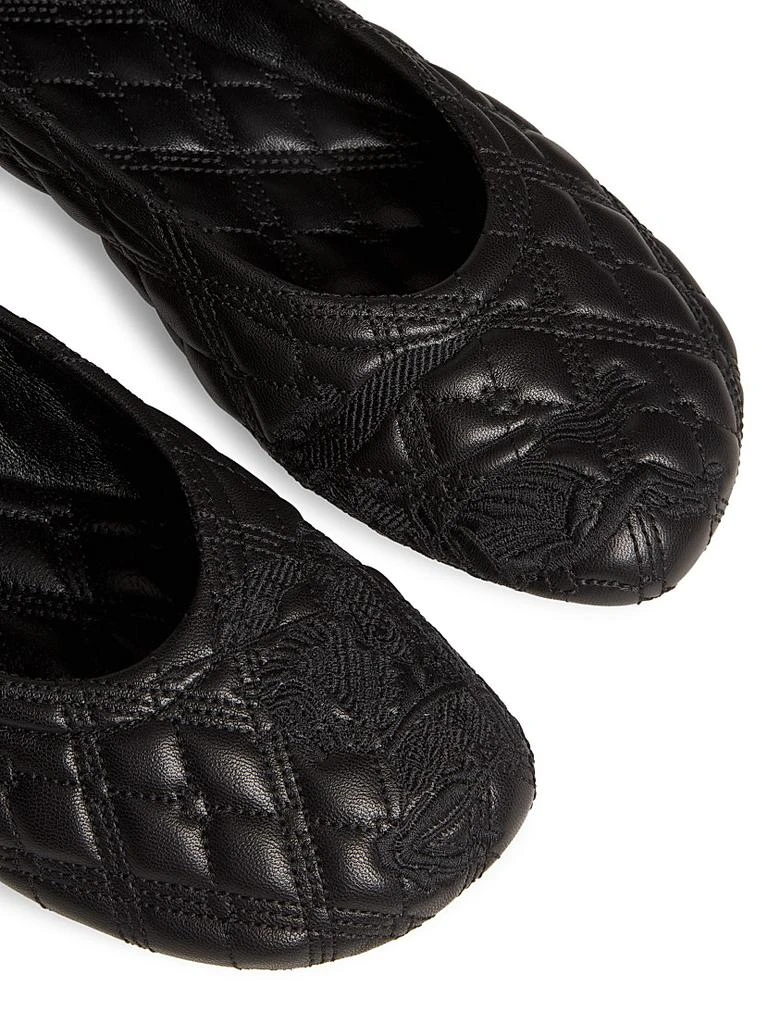 Burberry Sadler Quilted Leather Ballerina Flats 5