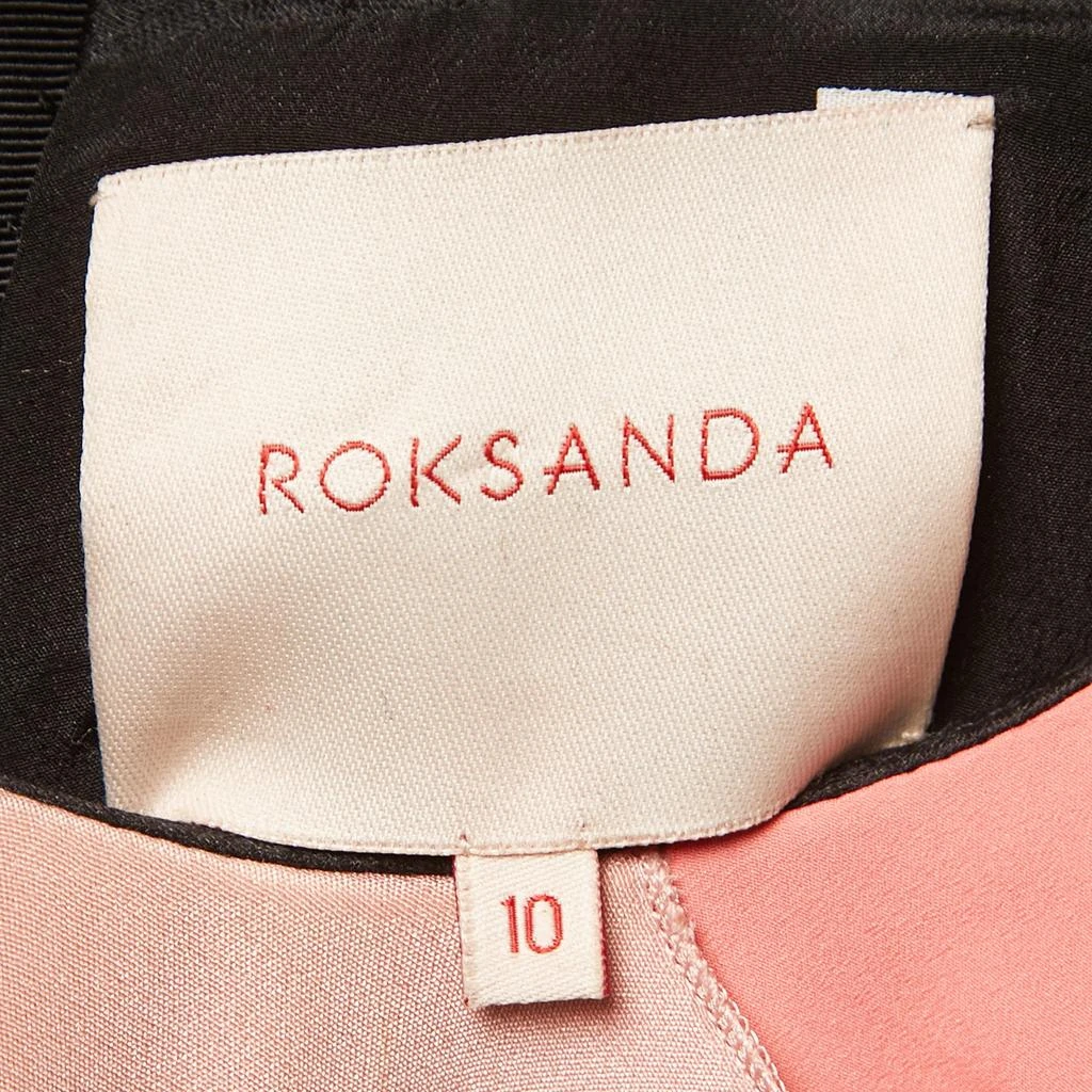 ROKSANDA Roksanda Black Wool Blend Contrast Panel Dress M 4
