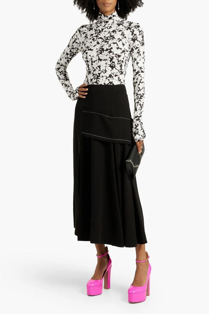 Alice + Olivia Delaina floral-print stretch-jersey turtleneck top 2