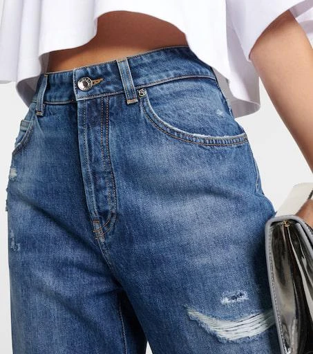 Dolce 
Gabbana Distressed high-rise straight jeans 4
