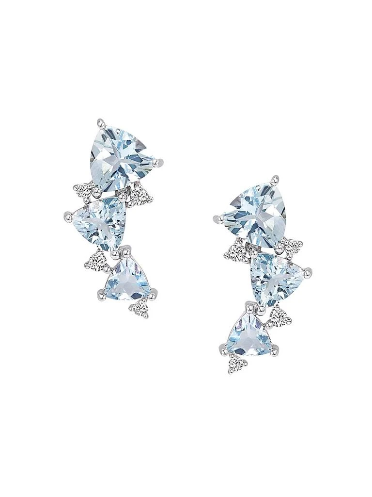 HUEB Mirage 18K White Gold, Diamond
Aquamarine Crawler Earrings