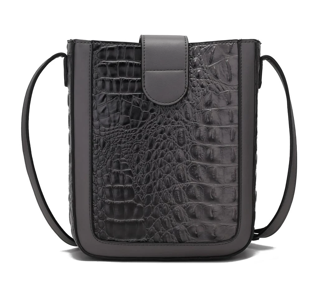 MKF Collection By Mia K. Molly Croco Crossbody Handbag for Women 3