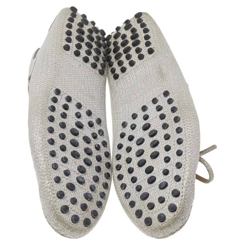 Tod's Tod's Silver Glitter Slip on Loafers Size 36 6