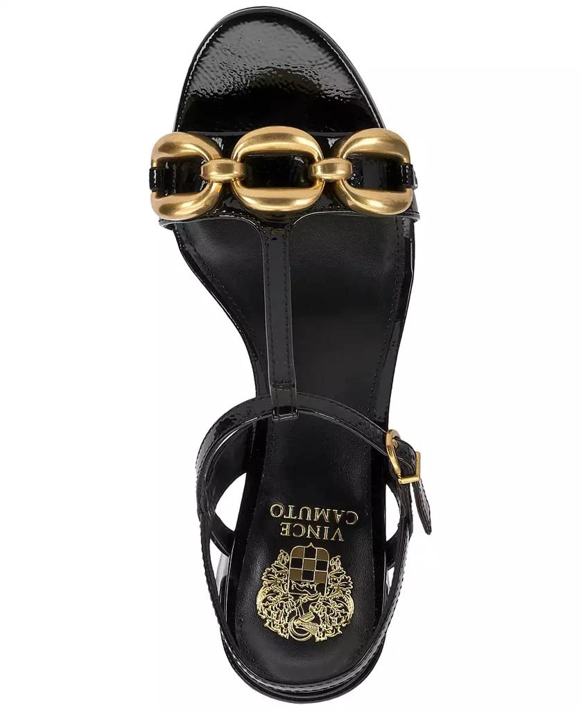 Vince Camuto Women's Chirie Chain T-Strap Block-Heel Sandals 4