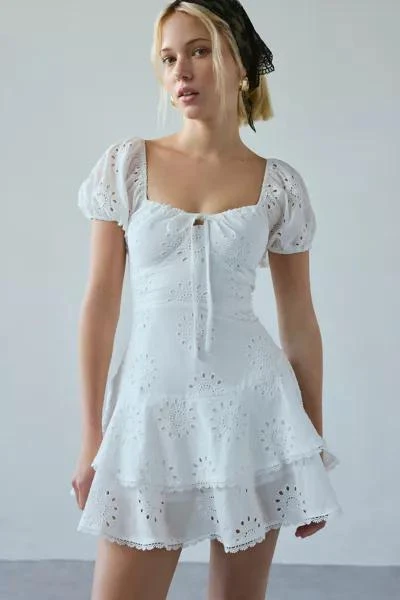 Kiss The Sky Kiss The Sky Xena Eyelet Lace Drop Waist Romper 1