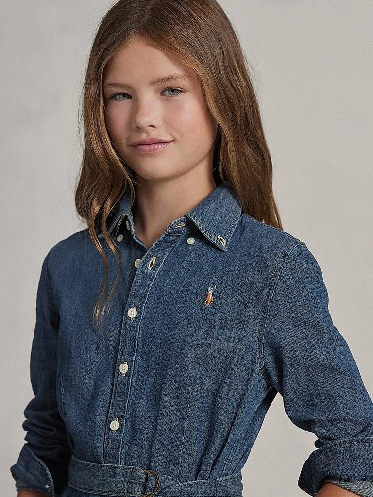 Ralph Lauren Little Girl's & Girl's Belted Denim Shirtdress 3