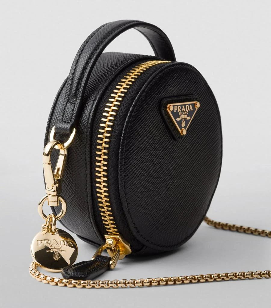 Prada Saffiano Leather Circular Mini Pouch 3