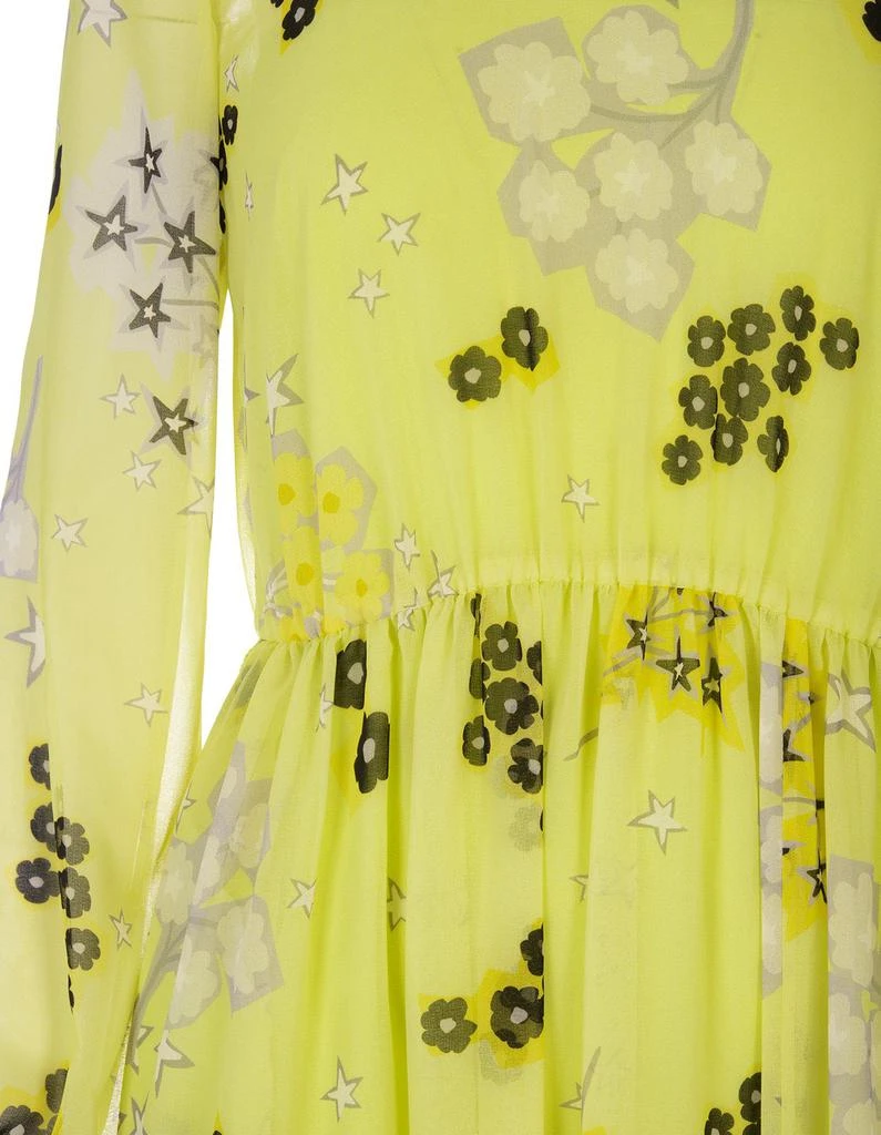 RED Valentino REDValentino Floral Print Tied-Waist Dress 3