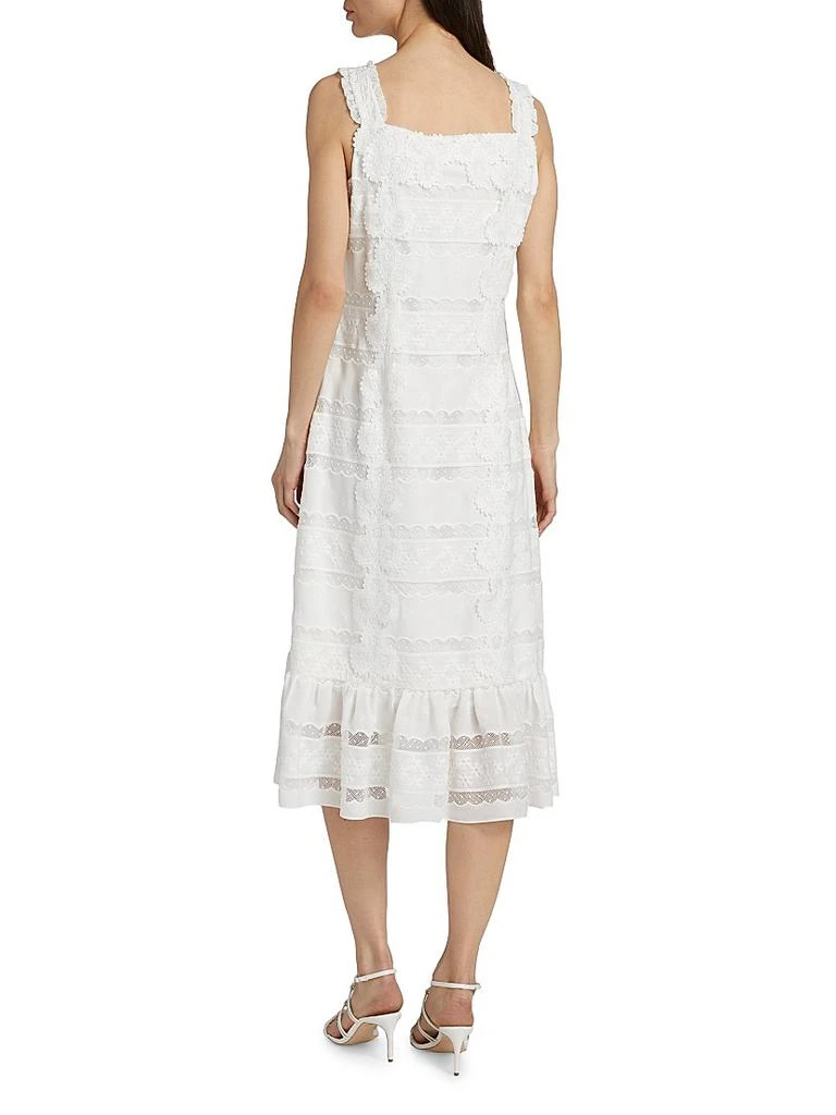Elie Tahari Women's The Kira Lace Midi-Dress - Sky White - Size 8