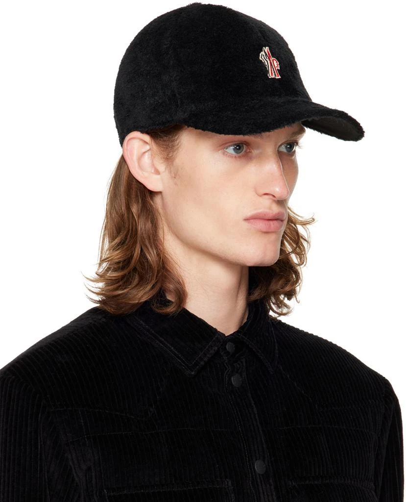 Moncler Black Embroidered Cap 2