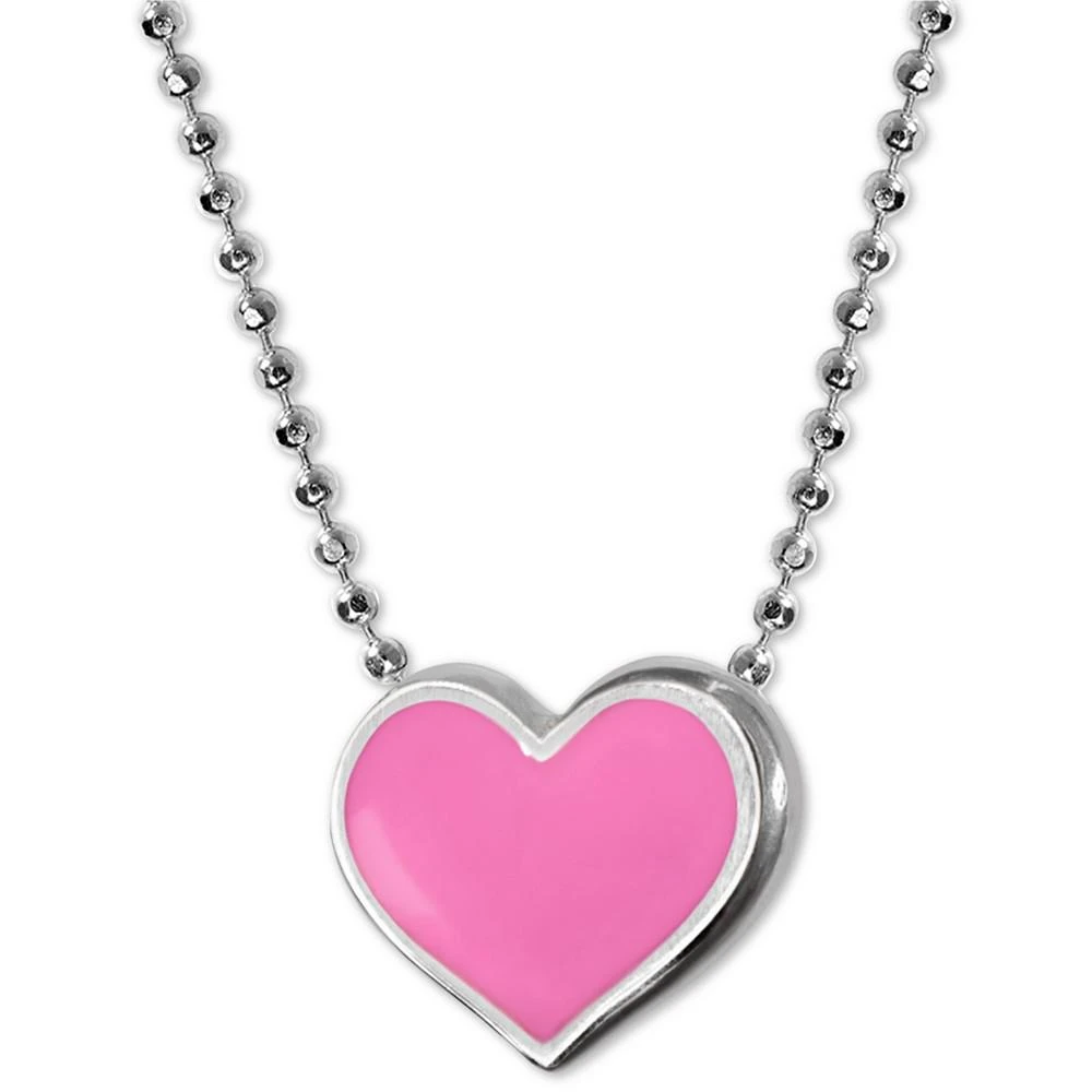 Alex Woo Enamel Heart 16" Pendant Necklace in Sterling Silver 1