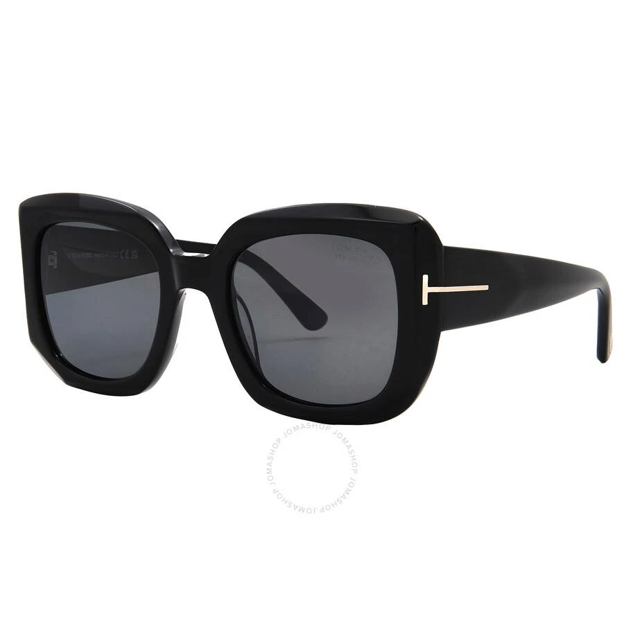 Tom Ford Carla Polarized Smoke Square Ladies Sunglasses FT1220 01D 52 2